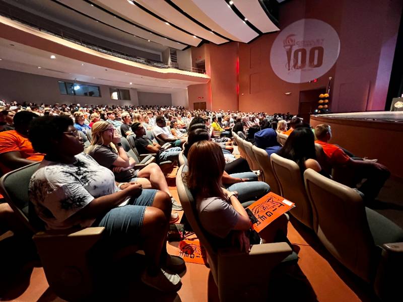  Students in Brown Center at Orientation