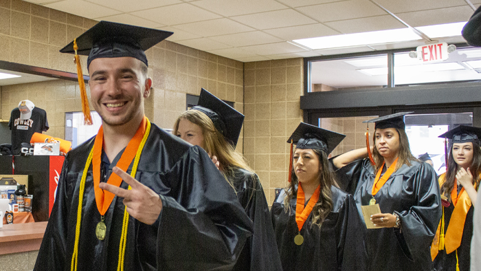 walking in to commencement