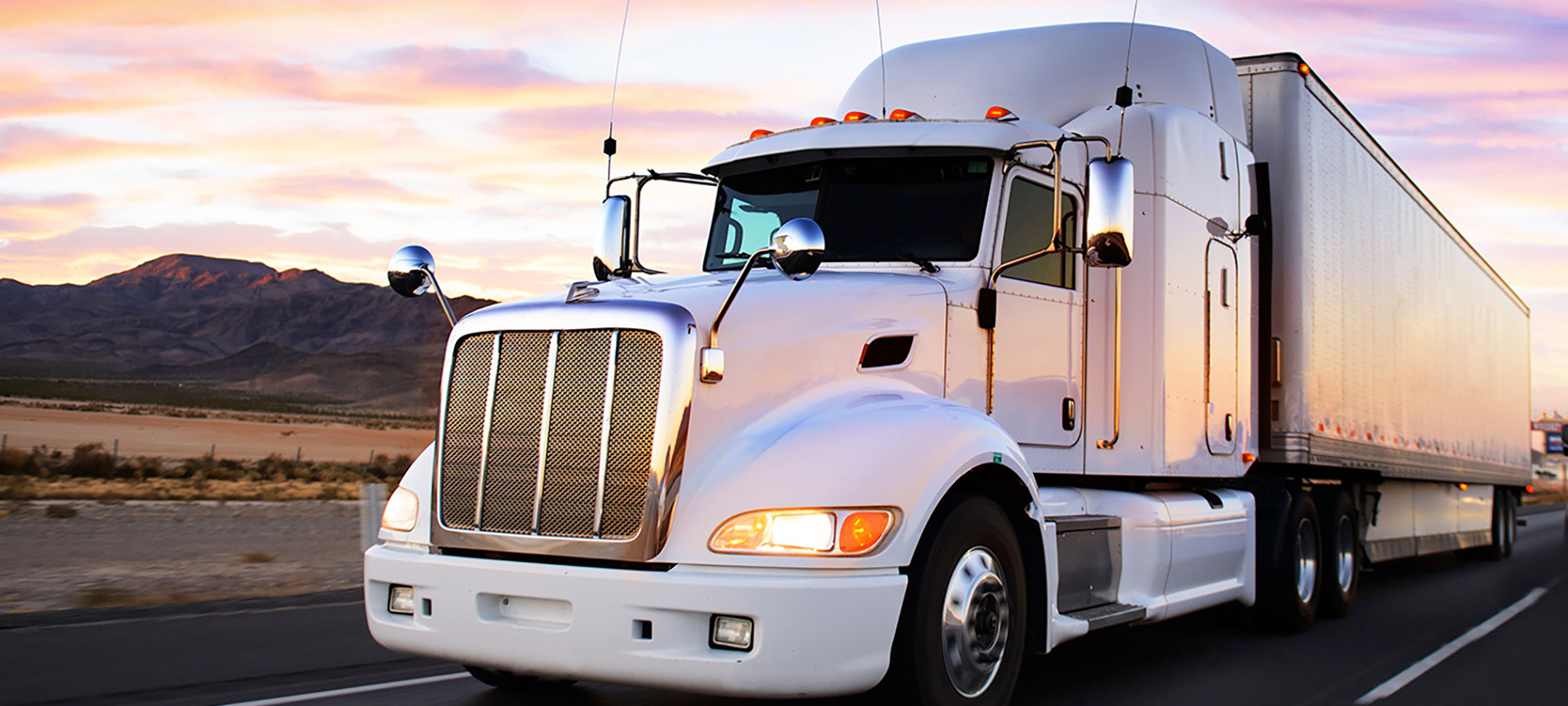 freight truck on a highaway