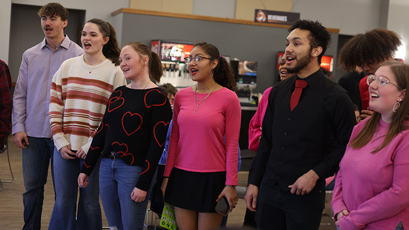 cowley singers perform at love bingo night