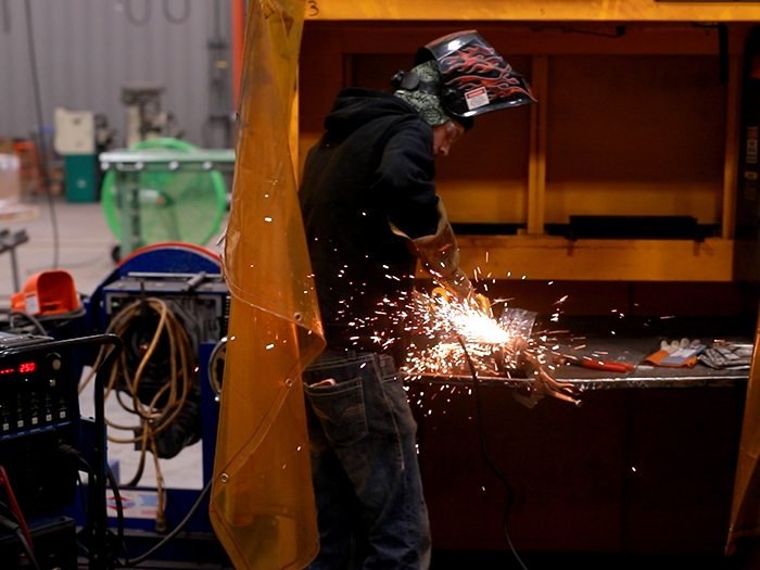 cowley college student welder
