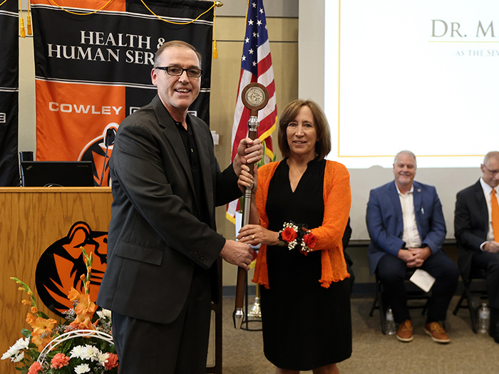 Dr. Michelle Schoon at the presidential inauguration reception