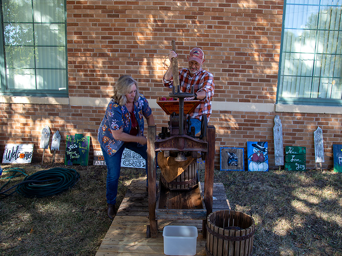 making cider at oktoberfest celebration