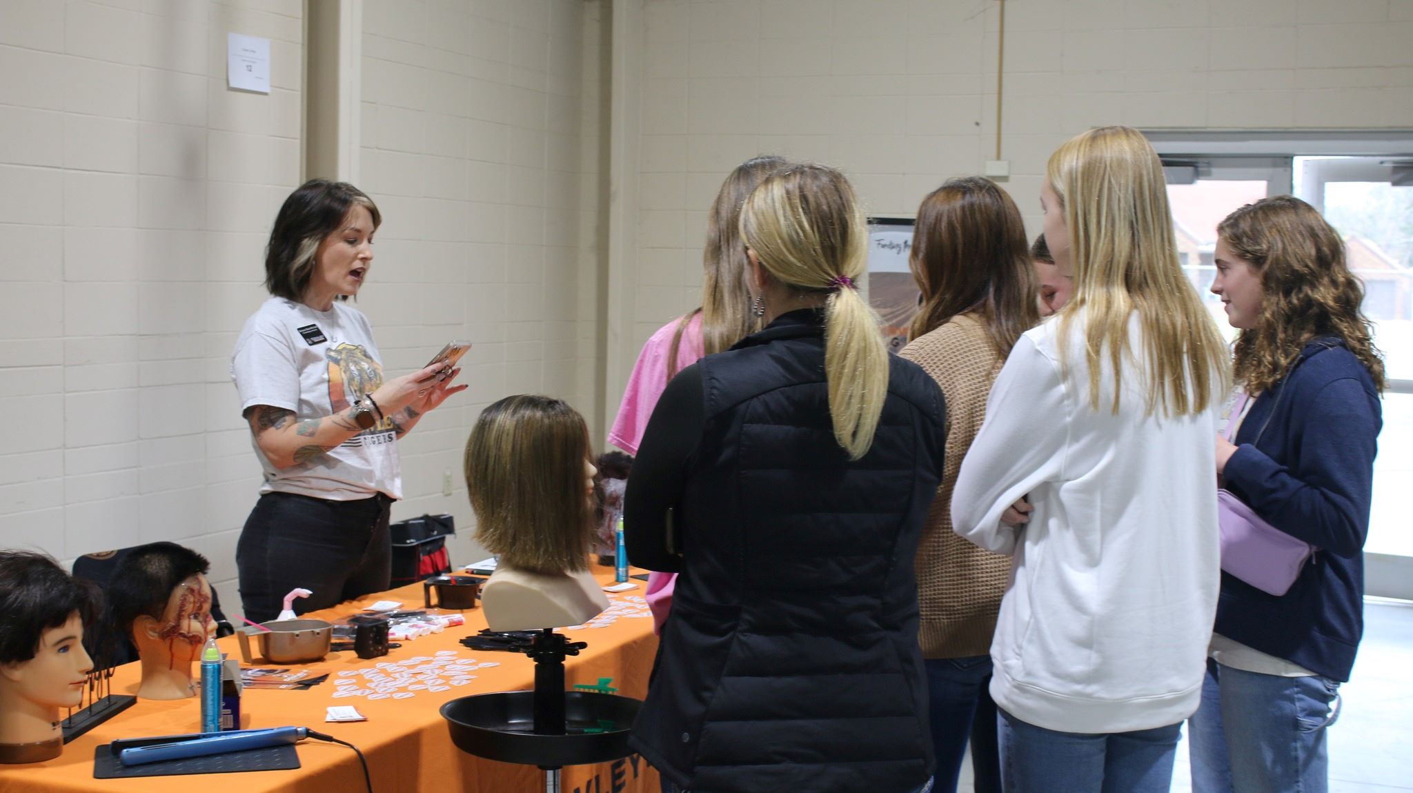 students at cosmo table