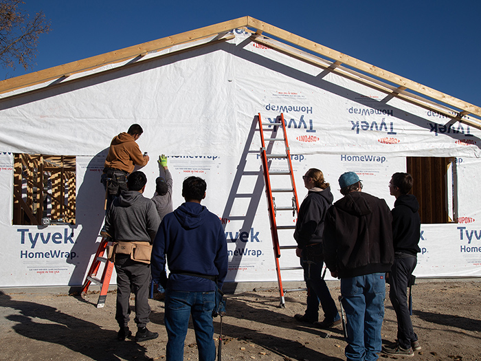 cowley college construction trades students at work