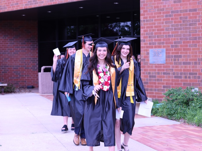 graduates walking