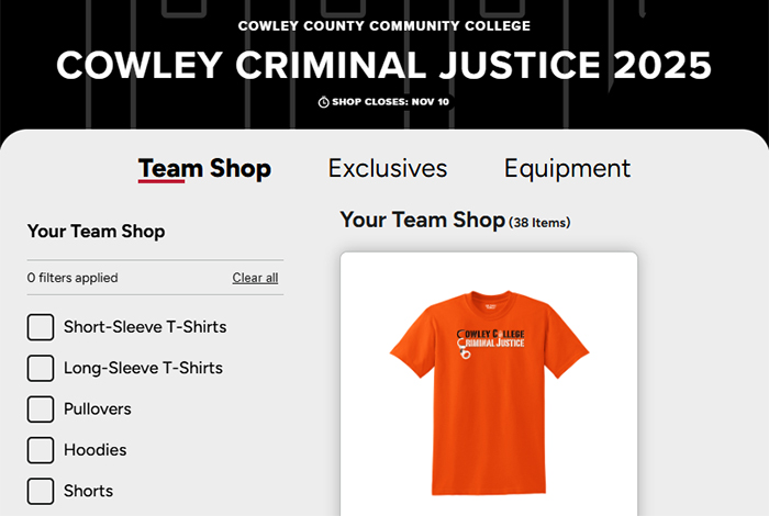 Cowley Criminal Justice Store homepage
