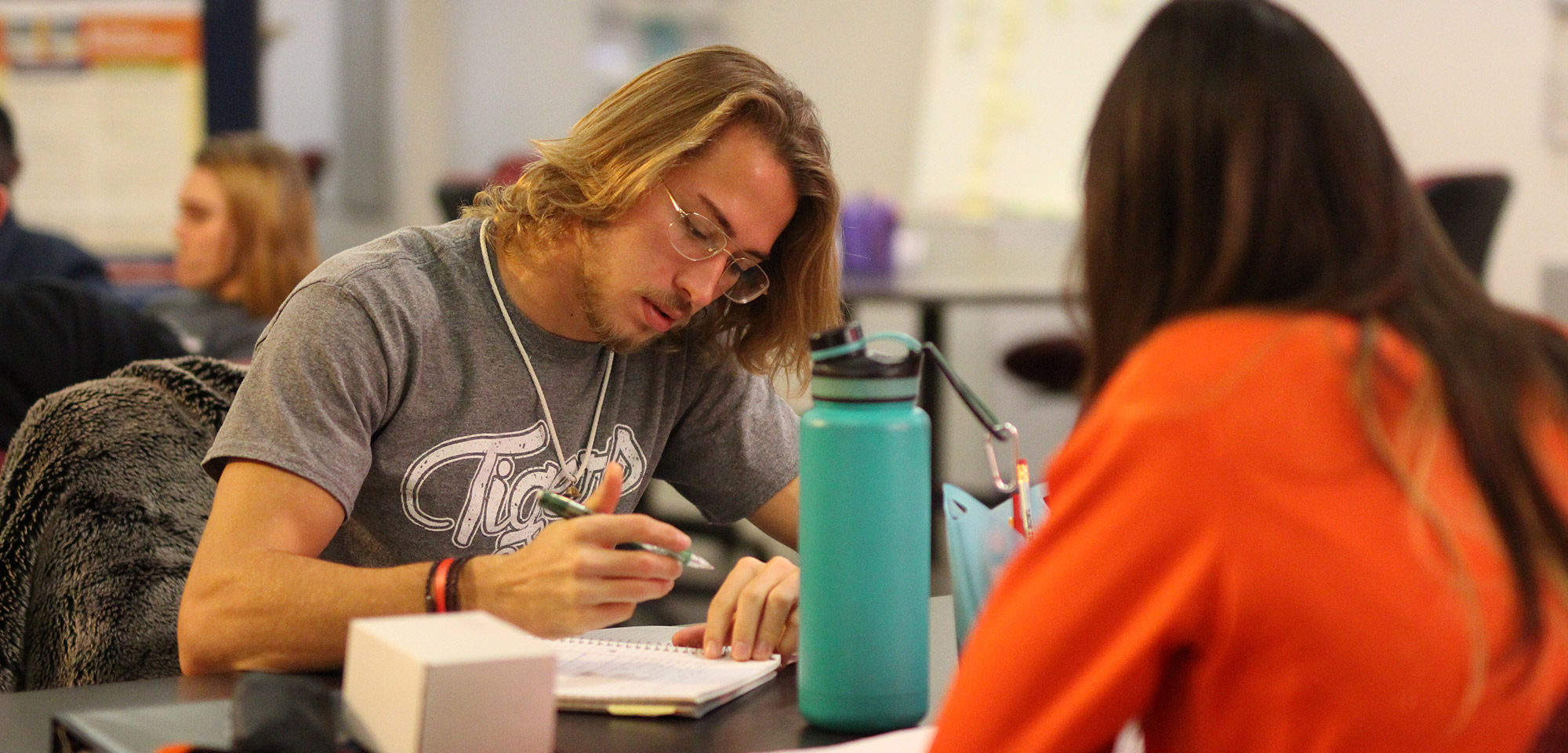 students studying